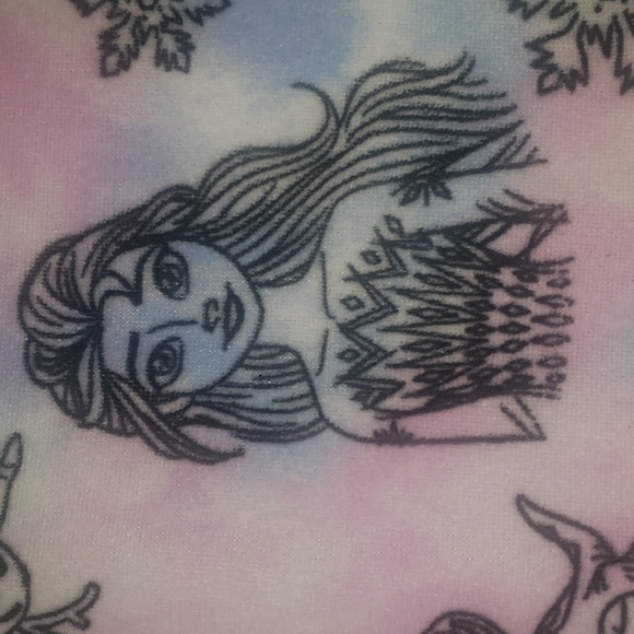 Disney Frozen GIRLS size 6 one piece pajama with hood and pockets - Picture 10 of 10